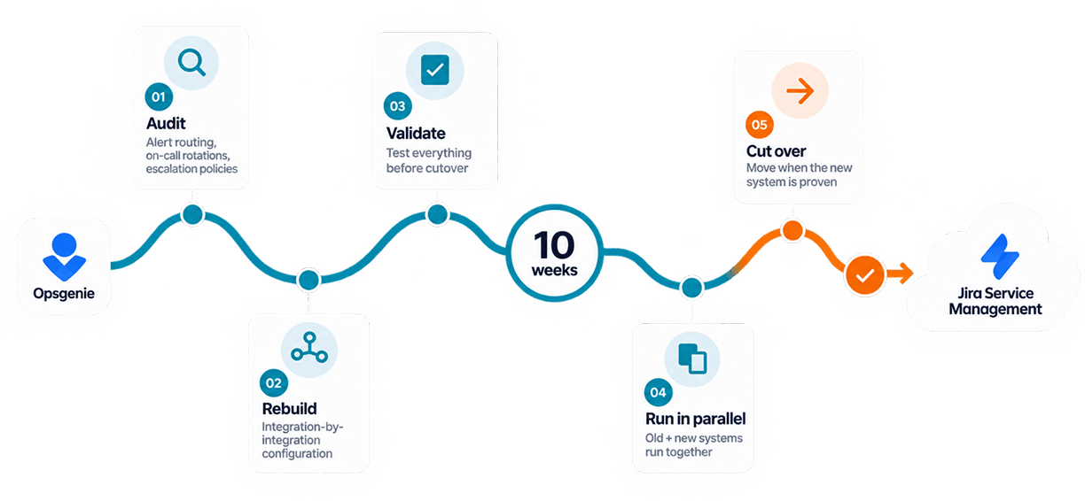 Safer Path from Opsgenie to JSM